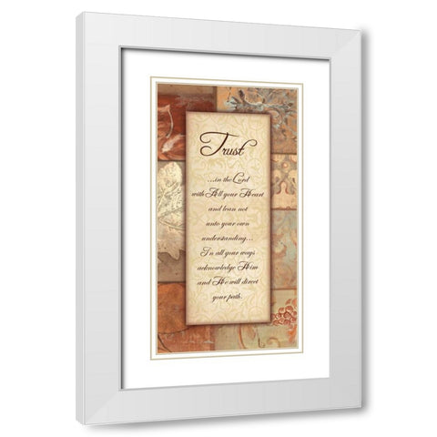 . White Modern Wood Framed Art Print with Double Matting by Haynes, Smith