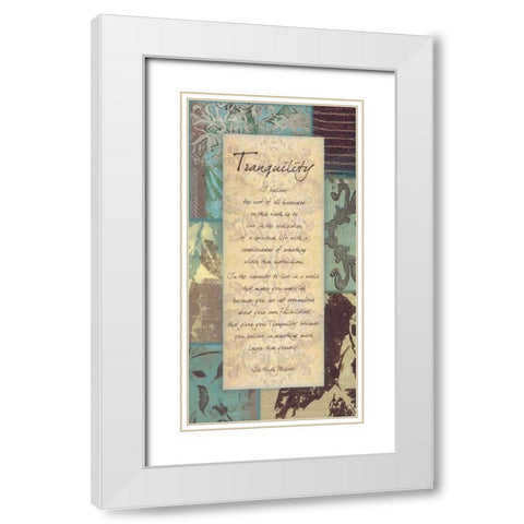 . White Modern Wood Framed Art Print with Double Matting by Haynes, Smith