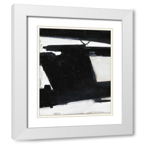 Stark Shapes White Modern Wood Framed Art Print with Double Matting by Haynes, Smith