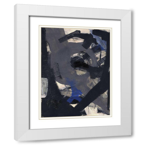 Left of Carmen White Modern Wood Framed Art Print with Double Matting by Haynes, Smith