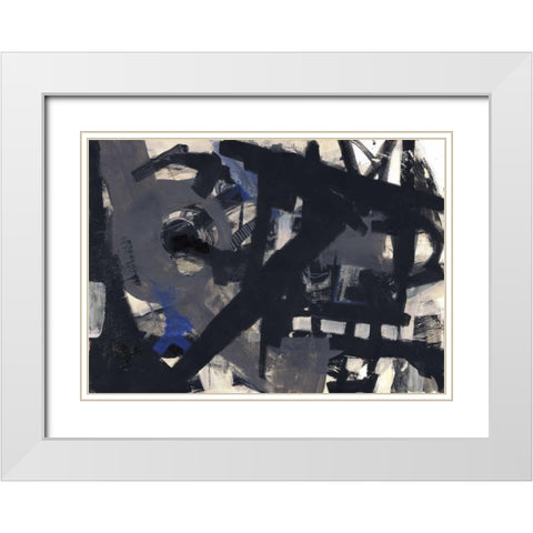 Carmen White Modern Wood Framed Art Print with Double Matting by Haynes, Smith