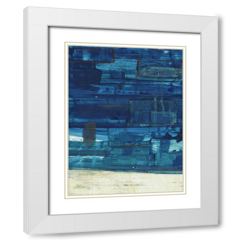 Navystract A White Modern Wood Framed Art Print with Double Matting by Haynes, Smith