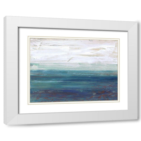New Horizons A2 White Modern Wood Framed Art Print with Double Matting by Haynes, Smith