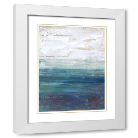 New Horizons White Modern Wood Framed Art Print with Double Matting by Haynes, Smith