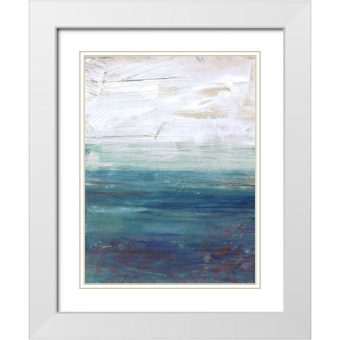 New Horizons White Modern Wood Framed Art Print with Double Matting by Haynes, Smith
