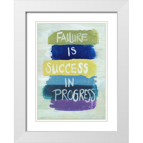 Progress White Modern Wood Framed Art Print with Double Matting by Haynes, Smith