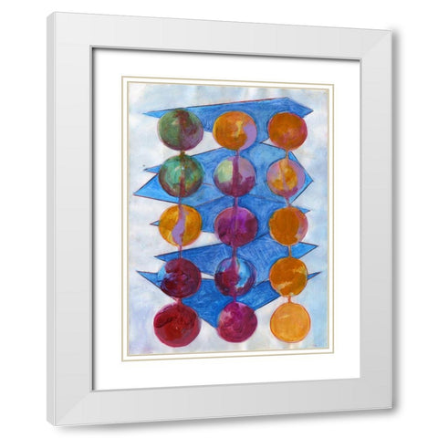 Asym White Modern Wood Framed Art Print with Double Matting by Haynes, Smith