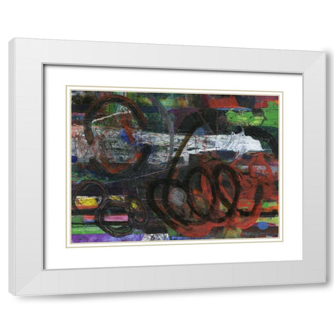 Roadway Crash White Modern Wood Framed Art Print with Double Matting by Haynes, Smith