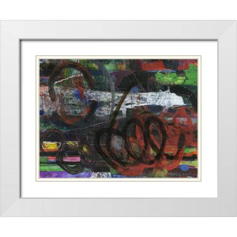 Roadway Crash White Modern Wood Framed Art Print with Double Matting by Haynes, Smith