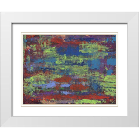 Chalky Scene White Modern Wood Framed Art Print with Double Matting by Haynes, Smith
