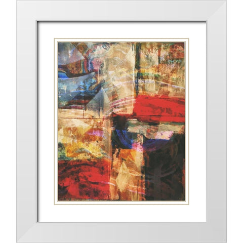 Patches Galore White Modern Wood Framed Art Print with Double Matting by Haynes, Smith