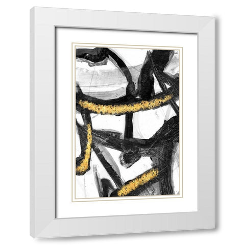 Divine Streaks 3 White Modern Wood Framed Art Print with Double Matting by Haynes, Smith