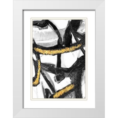 Divine Streaks 3 White Modern Wood Framed Art Print with Double Matting by Haynes, Smith