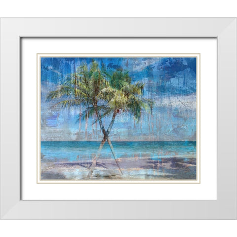 Deep Palm 2 White Modern Wood Framed Art Print with Double Matting by Haynes, Smith
