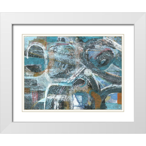 Bronze Highways White Modern Wood Framed Art Print with Double Matting by Haynes, Smith