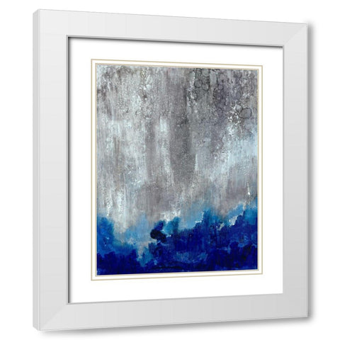 Ocean Waves White Modern Wood Framed Art Print with Double Matting by Haynes, Smith