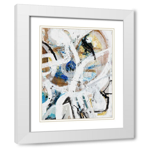 Infinite Coaster 1 White Modern Wood Framed Art Print with Double Matting by Haynes, Smith