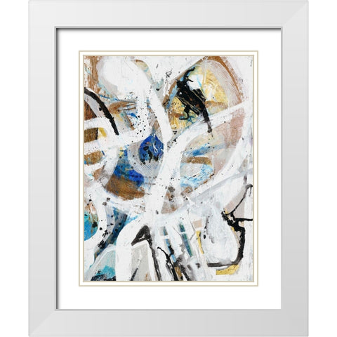Infinite Coaster 1 White Modern Wood Framed Art Print with Double Matting by Haynes, Smith
