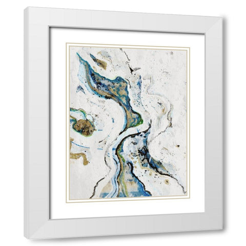 Endless Smoke White Modern Wood Framed Art Print with Double Matting by Haynes, Smith