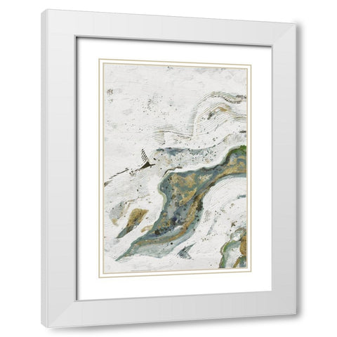 Endless Ripple 1 White Modern Wood Framed Art Print with Double Matting by Haynes, Smith