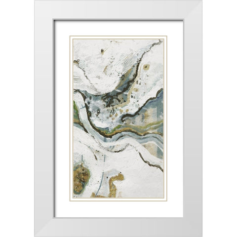 Endless Ripple 2 White Modern Wood Framed Art Print with Double Matting by Haynes, Smith