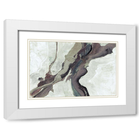 New Flow White Modern Wood Framed Art Print with Double Matting by Haynes, Smith
