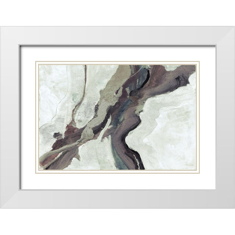 New Flow White Modern Wood Framed Art Print with Double Matting by Haynes, Smith