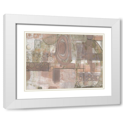 Parallel Strokes 1 White Modern Wood Framed Art Print with Double Matting by Haynes, Smith