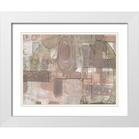 Parallel Strokes 1 White Modern Wood Framed Art Print with Double Matting by Haynes, Smith