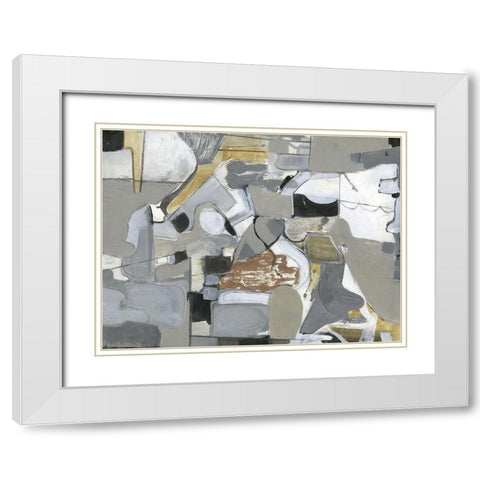 Impartial Thoughts 1 White Modern Wood Framed Art Print with Double Matting by Haynes, Smith