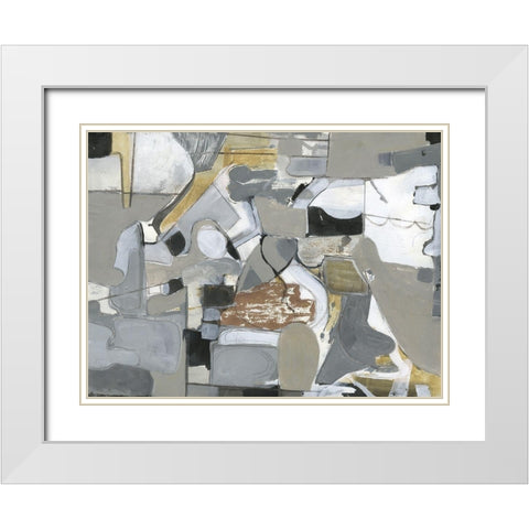 Impartial Thoughts 1 White Modern Wood Framed Art Print with Double Matting by Haynes, Smith