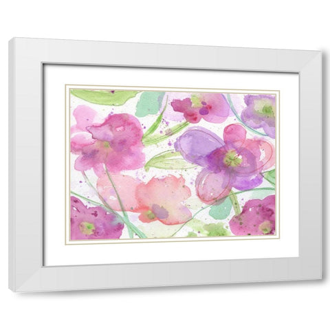 Beautiful Bunch White Modern Wood Framed Art Print with Double Matting by Haynes, Smith