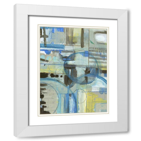 Angular Science Fiction White Modern Wood Framed Art Print with Double Matting by Haynes, Smith