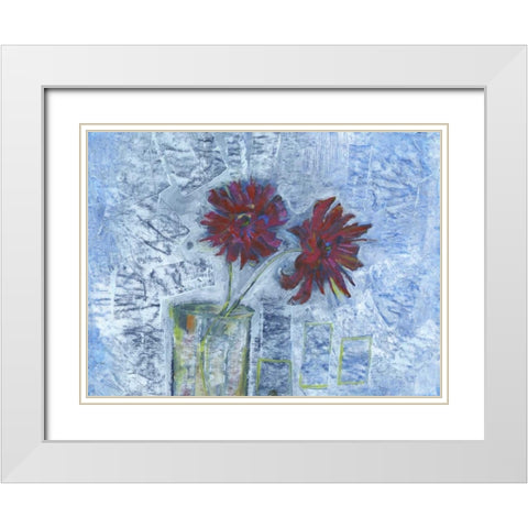 Winter Bloom White Modern Wood Framed Art Print with Double Matting by Haynes, Smith