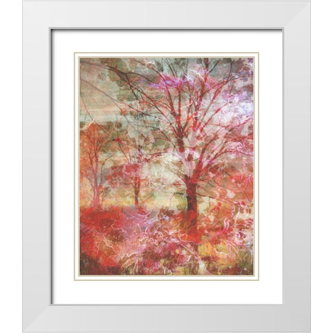 Southern Blaze White Modern Wood Framed Art Print with Double Matting by Haynes, Smith