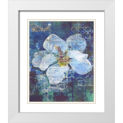 Structured Sea 1 White Modern Wood Framed Art Print with Double Matting by Haynes, Smith