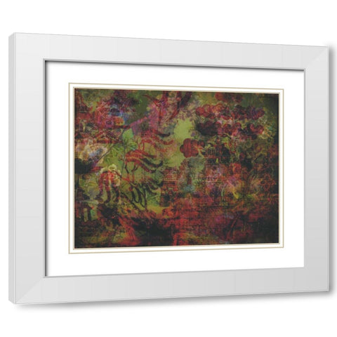 Oriental Moss 1 White Modern Wood Framed Art Print with Double Matting by Haynes, Smith