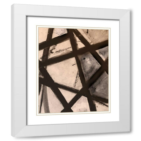 Through The Webbing White Modern Wood Framed Art Print with Double Matting by Haynes, Smith