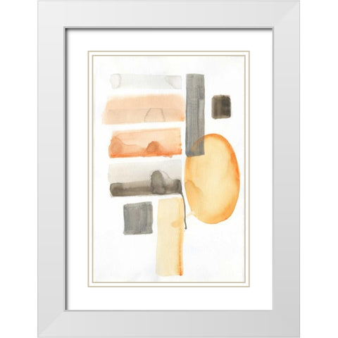 Combing Sunshine White Modern Wood Framed Art Print with Double Matting by Haynes, Smith