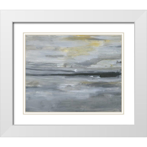 Cloudy Evening White Modern Wood Framed Art Print with Double Matting by Haynes, Smith