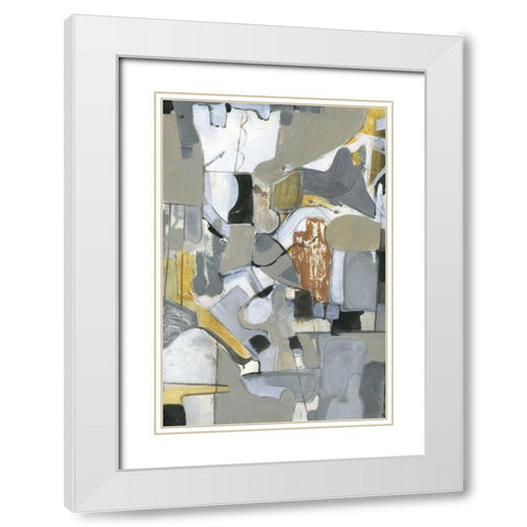 Jumbled Thoughts White Modern Wood Framed Art Print with Double Matting by Haynes, Smith