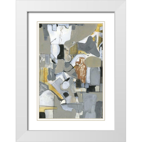 Jumbled Thoughts White Modern Wood Framed Art Print with Double Matting by Haynes, Smith