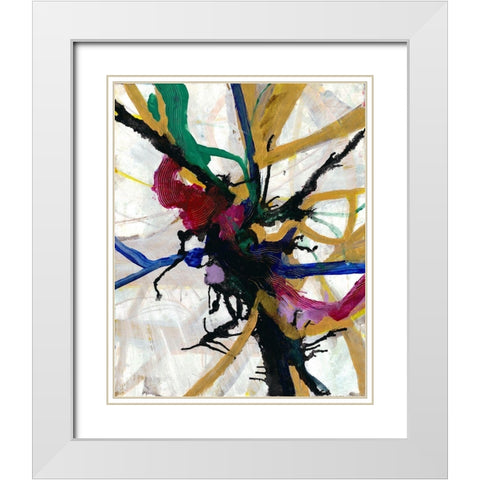 Brilliant Web White Modern Wood Framed Art Print with Double Matting by Haynes, Smith