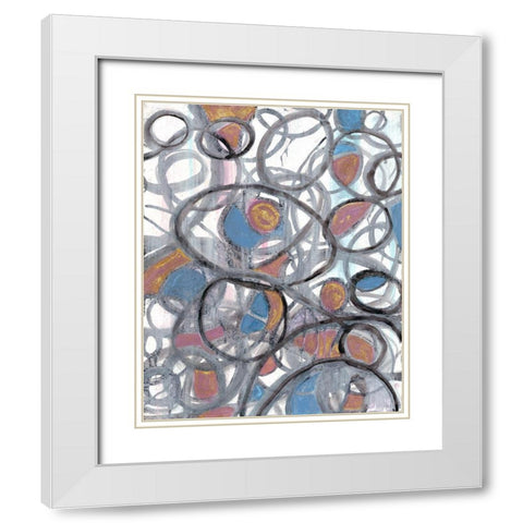 Circular Diversion White Modern Wood Framed Art Print with Double Matting by Haynes, Smith
