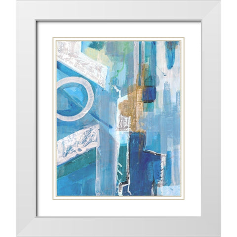 Blue Force White Modern Wood Framed Art Print with Double Matting by Haynes, Smith
