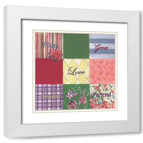 . White Modern Wood Framed Art Print with Double Matting by Haynes, Smith
