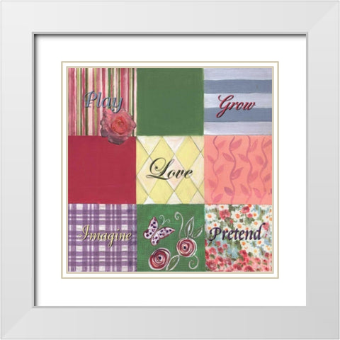 . White Modern Wood Framed Art Print with Double Matting by Haynes, Smith