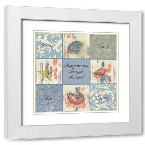 . White Modern Wood Framed Art Print with Double Matting by Haynes, Smith