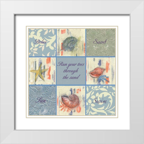 . White Modern Wood Framed Art Print with Double Matting by Haynes, Smith