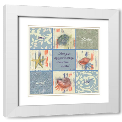 . White Modern Wood Framed Art Print with Double Matting by Haynes, Smith